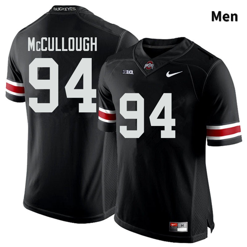 Ohio State Buckeyes Roen McCullough Men's #94 Black Authentic Stitched College Football Jersey